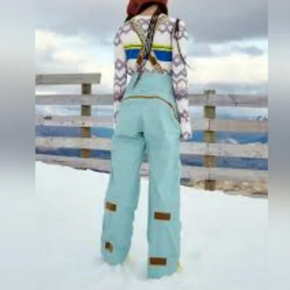 NWOT Free People Zephyr Ski Shell Pants Jumpsuit - Mint Combo $498 - Picture 5 of 10